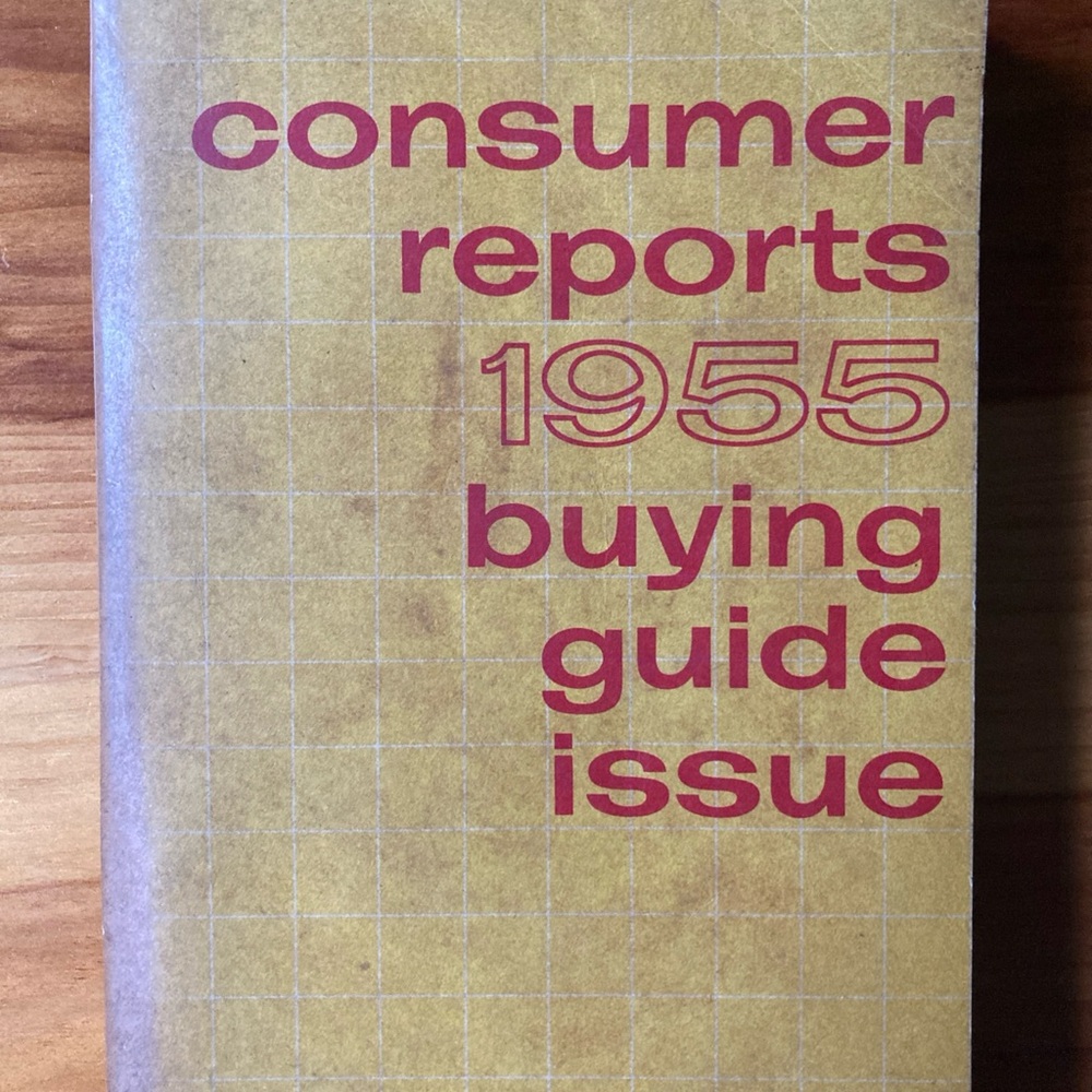 Vintage 1955 Consumer Reports Buying Guide